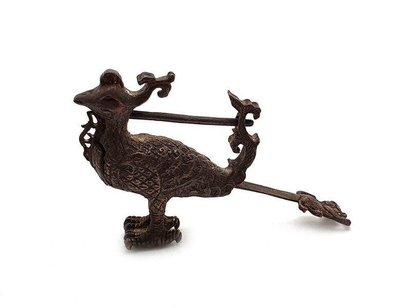 Chinese Brass padlock Bird 3