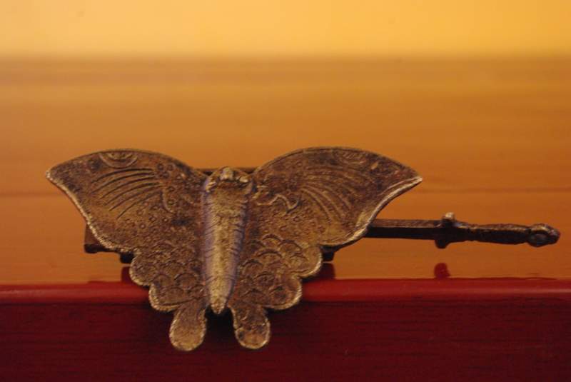 Chinese Brass padlock of a Butterfly 1