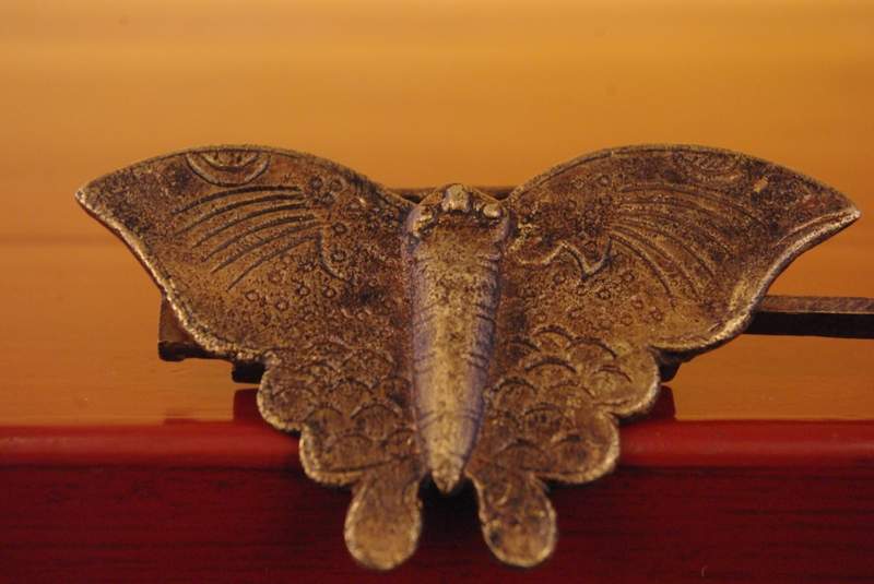 Chinese Brass padlock of a Butterfly 2