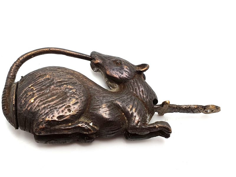 Chinese Brass padlock of Rat 1