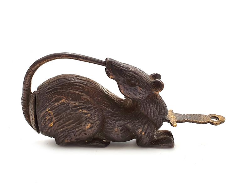 Chinese Brass padlock of Rat 2