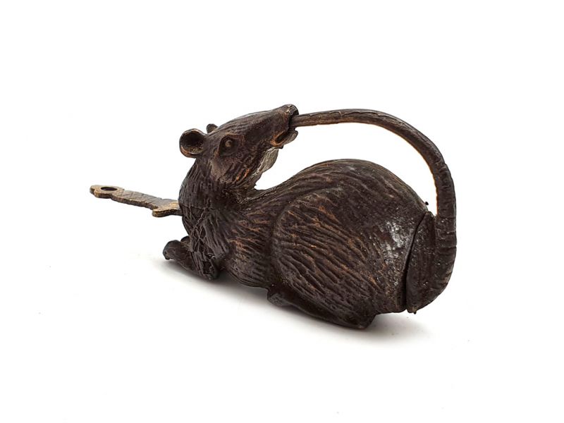 Chinese Brass padlock of Rat 3