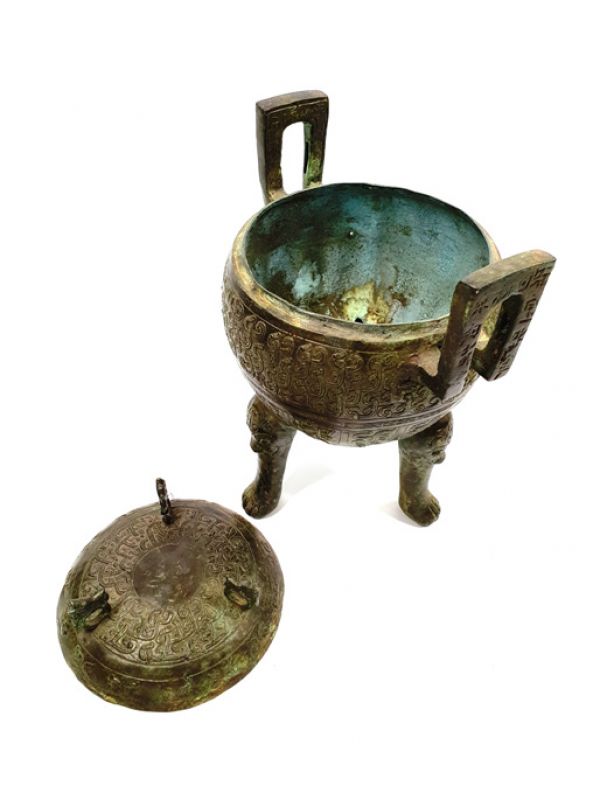 Chinese Bronze Box - Incense burner covered 4