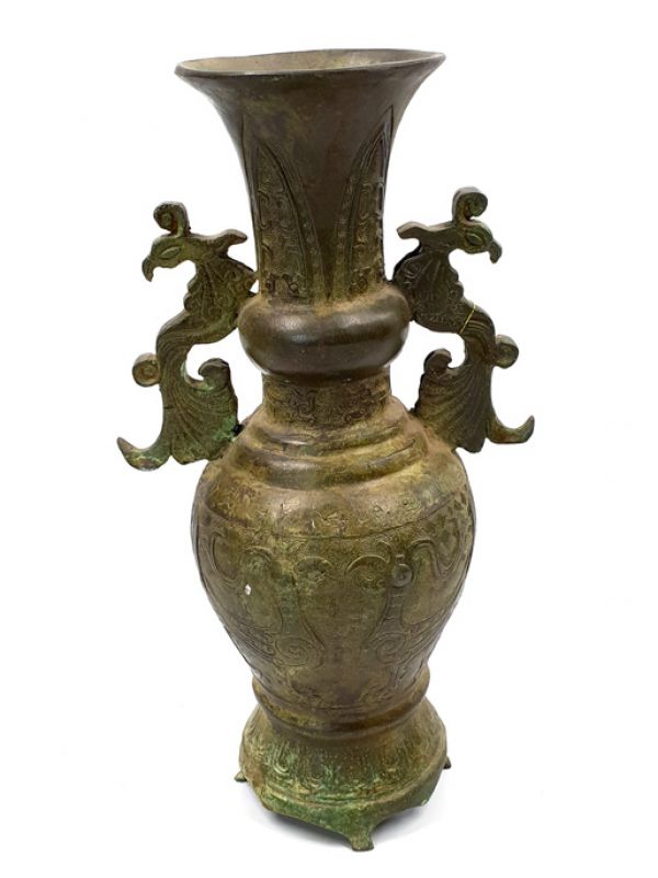 Chinese bronze vase - Double Phoenix 1