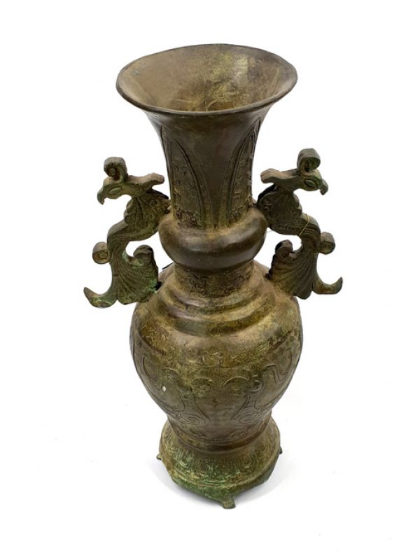 Chinese bronze vase - Double Phoenix 2