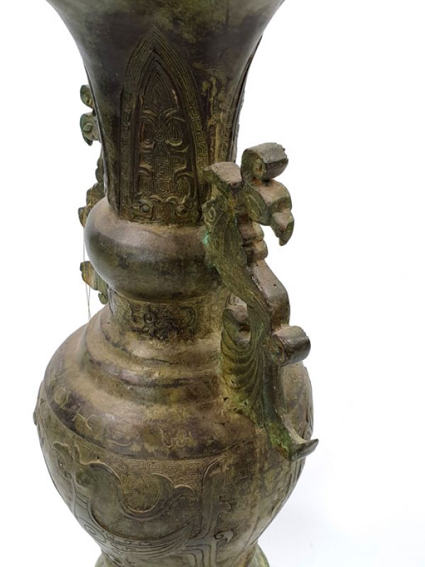 Chinese bronze vase - Double Phoenix 4