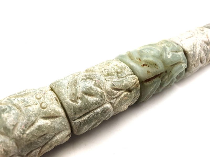Chinese Brush in Stone Engraved Jade 4