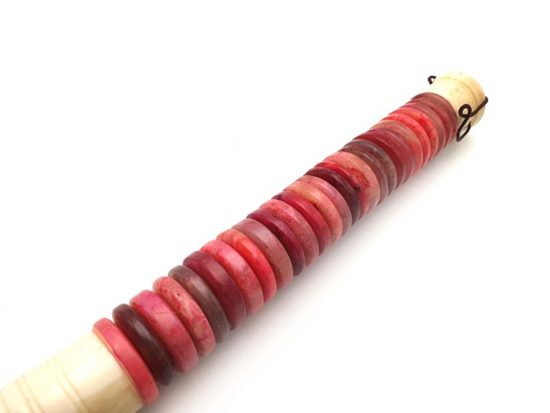 Chinese Brush in Stone Pink Discs Jade 2