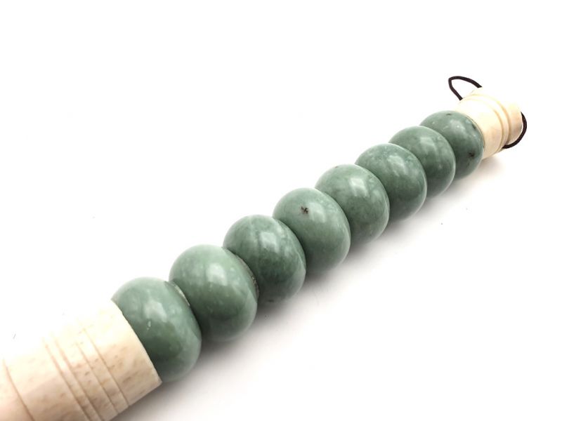 Chinese Brush in Stone Round Jade 2