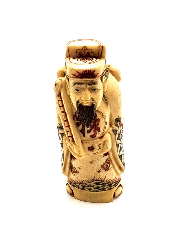 Chinese Buffalo Bones Netsuke - Confucius 1