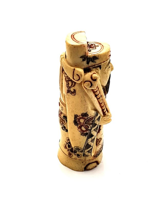 Chinese Buffalo Bones Netsuke - Confucius 2