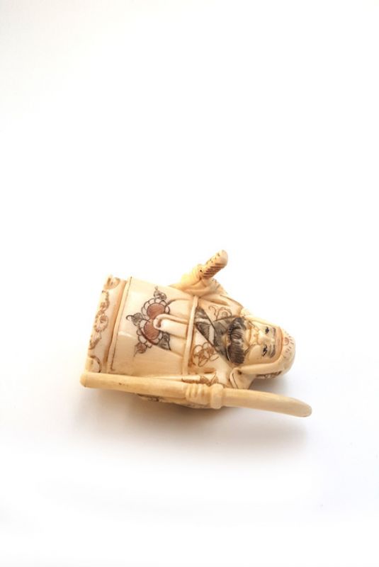 Chinese Buffalo Bones Netsuke - Warrior 4