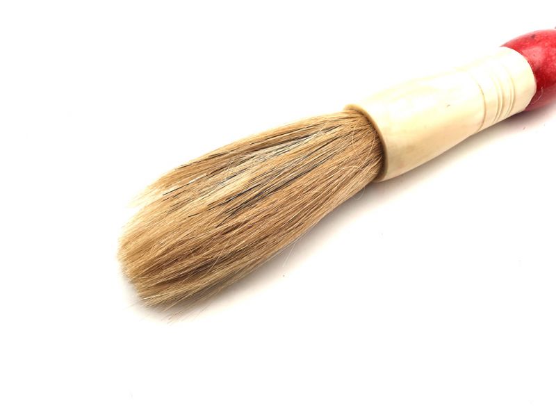 Chinese Calligraphy Brush - Oval Stone - Red 3