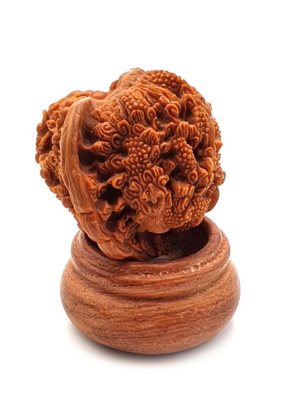Chinese Carved Walnut - Dragon Skin / Phoenix Skin 3