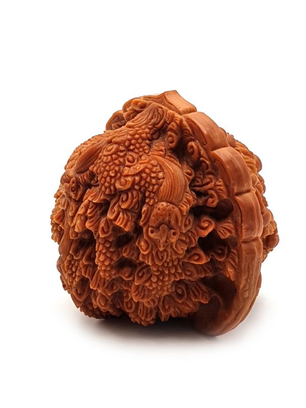 Chinese Carved Walnut - Dragon Skin / Phoenix Skin 4