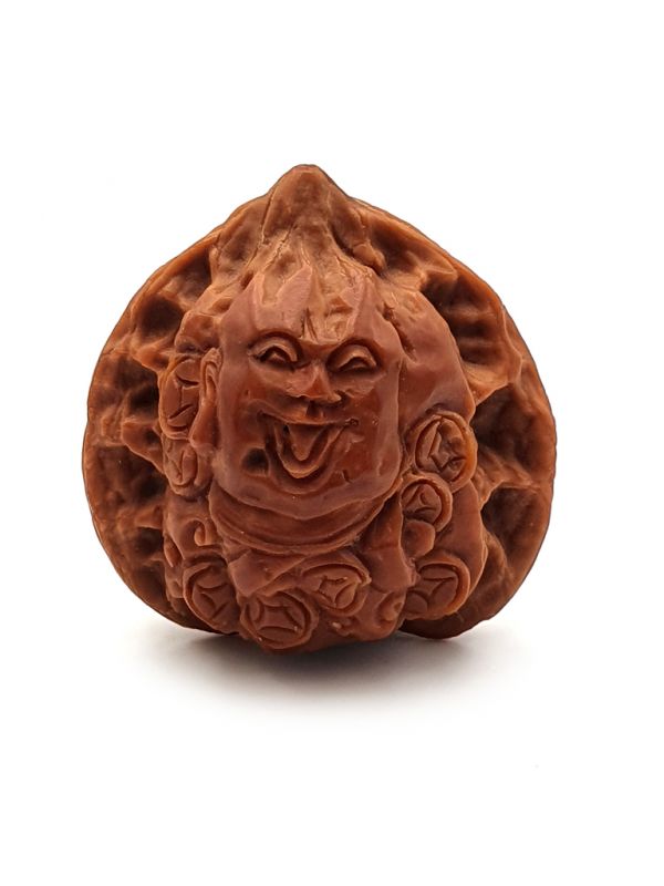 Chinese Carved Walnut - God of Wealth - Caishenye 1