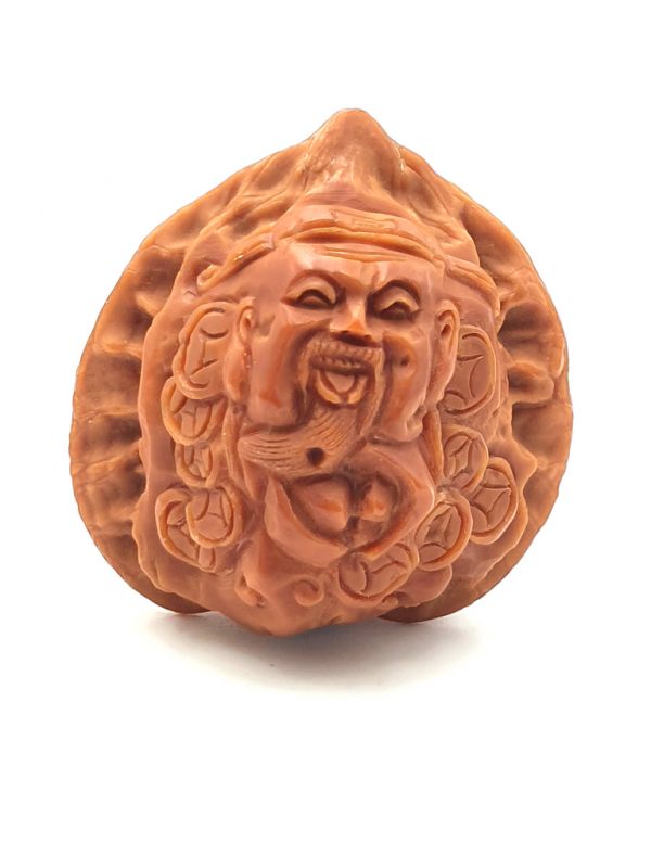 Chinese Carved Walnut - God of Wealth - Caishenye 2