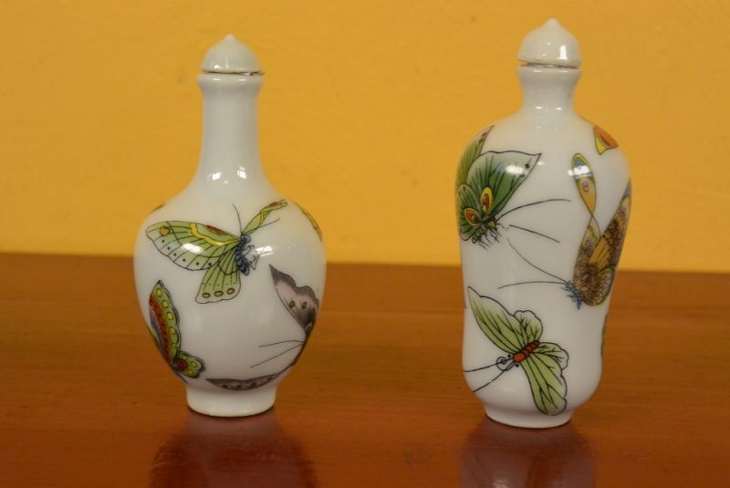 Chinese Chinese SnuffBottles Lot Butterflies 3 3