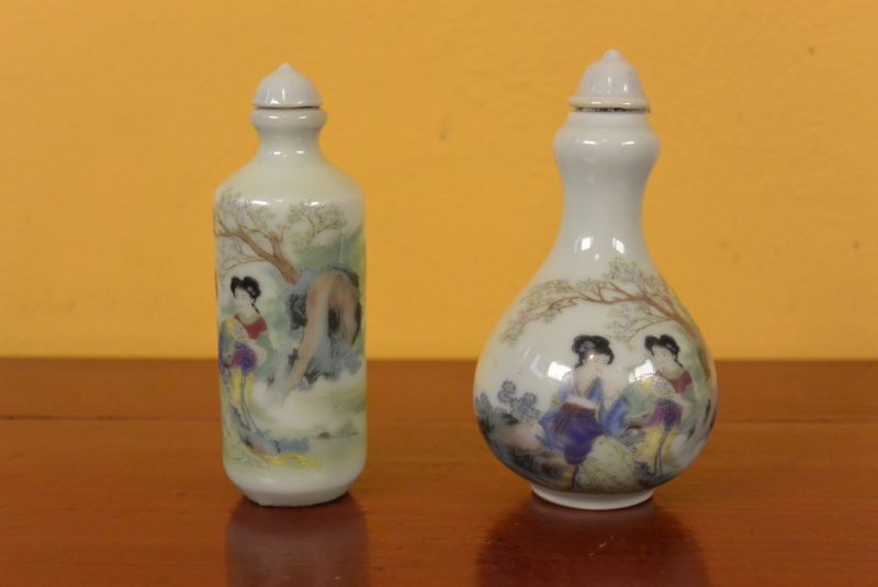 Chinese Chinese SnuffBottles Lot Court lady 1 3