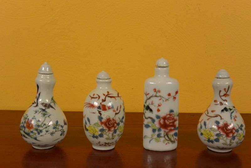 Chinese Chinese SnuffBottles Lot Flowers and Birds 2 1