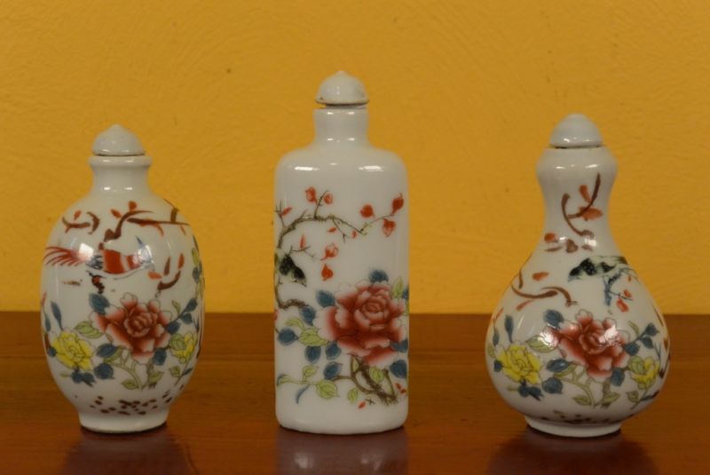 Chinese Chinese SnuffBottles Lot Flowers and Birds 2 2
