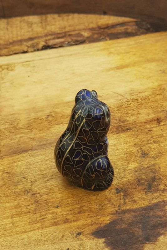 Chinese Cloisonné Animal - Frog - Blue 3