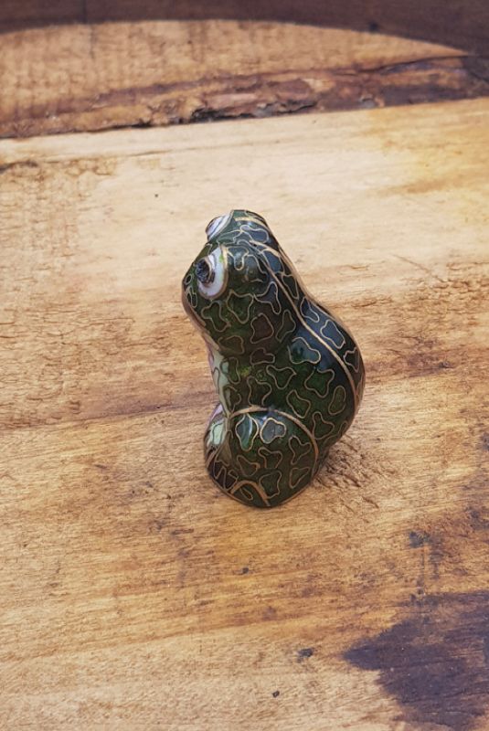 Chinese Cloisonné Animal - Green frog 2