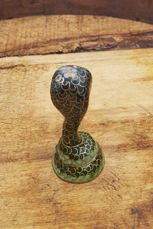 Chinese Cloisonné Animal - Green snake 2