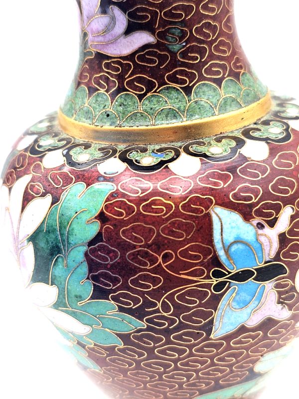 Chinese Cloisonné Vases: Craftsmanship and Tradition - Brown - Flowers 5
