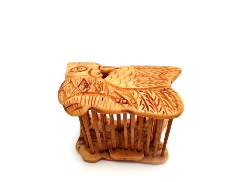 Chinese cricket cage in bone Bird 1