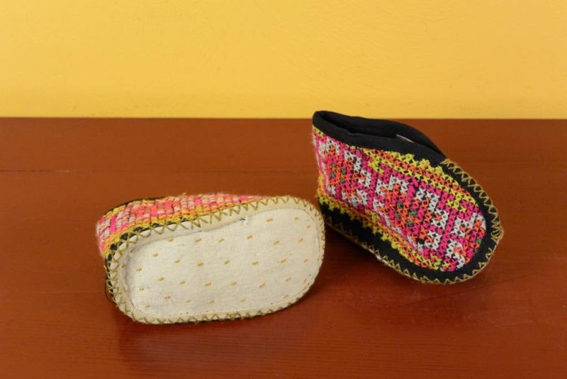 Chinese Embroidery - Miao Baby Slippers - Cross stitch 3