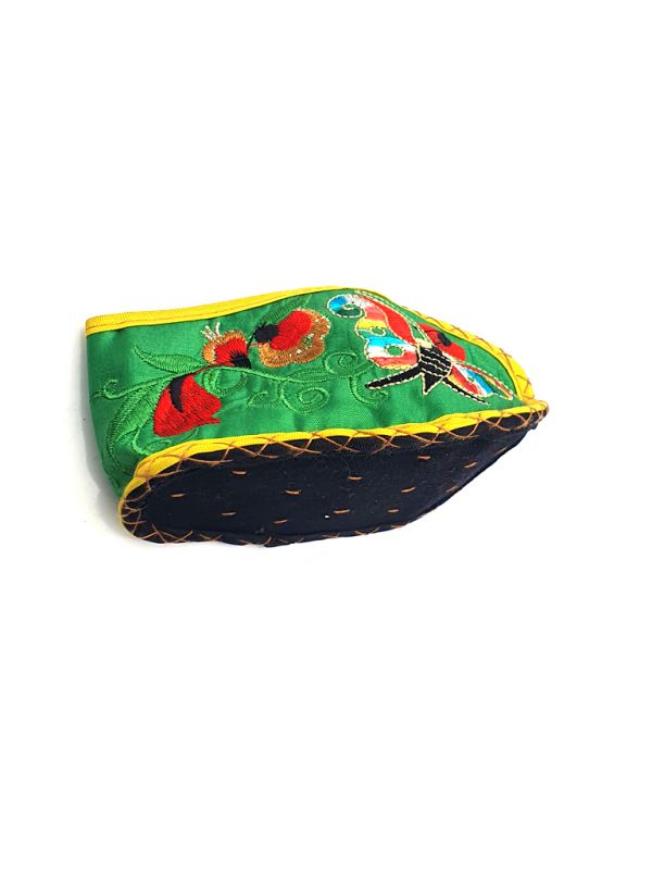 Chinese Embroidery - Miao Baby Slippers - Green 3