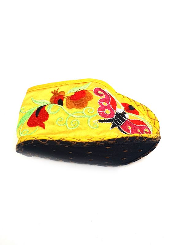 Chinese Embroidery - Miao Baby Slippers - Yellow 3