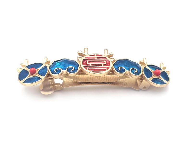 Chinese enamel barrette - Cloisonné 2