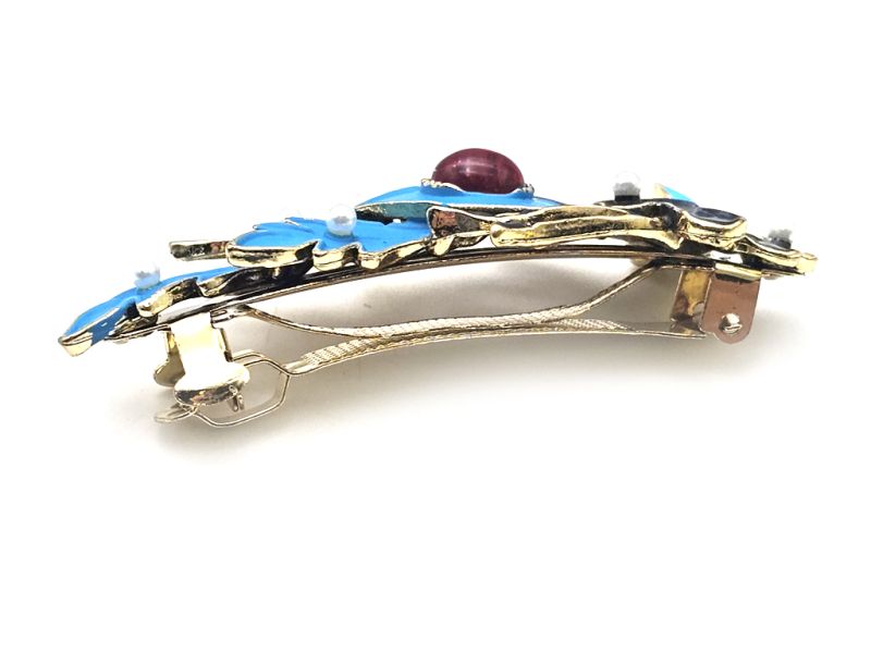 Chinese enamel barrette - Cloisonné - The phoenix 3