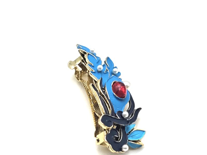 Chinese enamel barrette - Cloisonné - The phoenix 4
