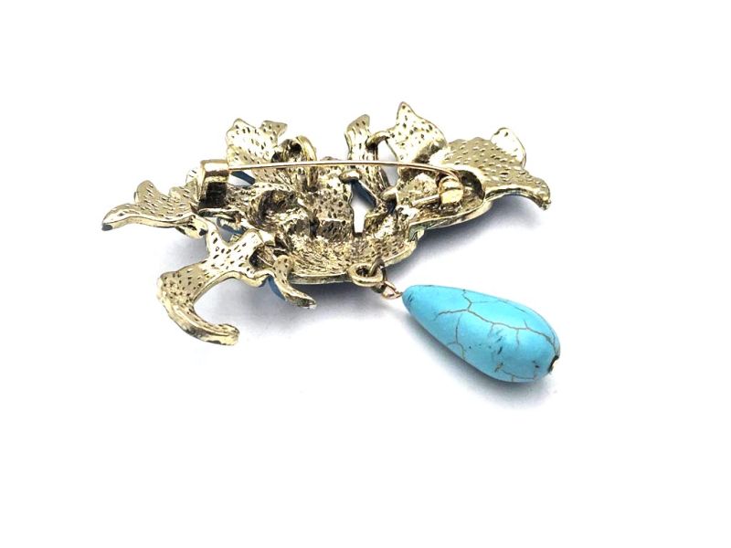 Chinese enamel brooch - Cloisonné - Flower 3