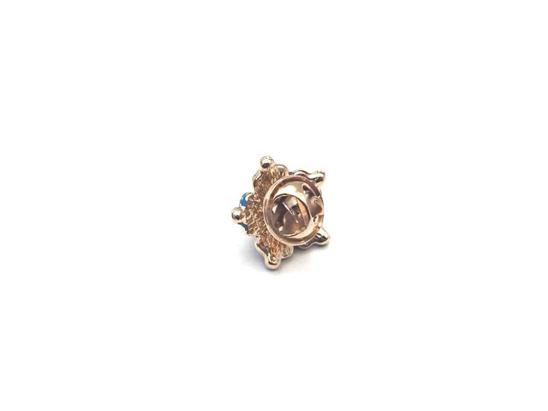 Chinese Enamel Pin - Cloisonné - Flower - Red pearl 2