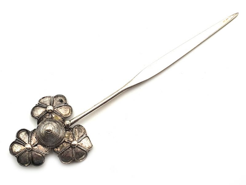 Chinese ethnic Triple Flowers hairpins Miao minority 1