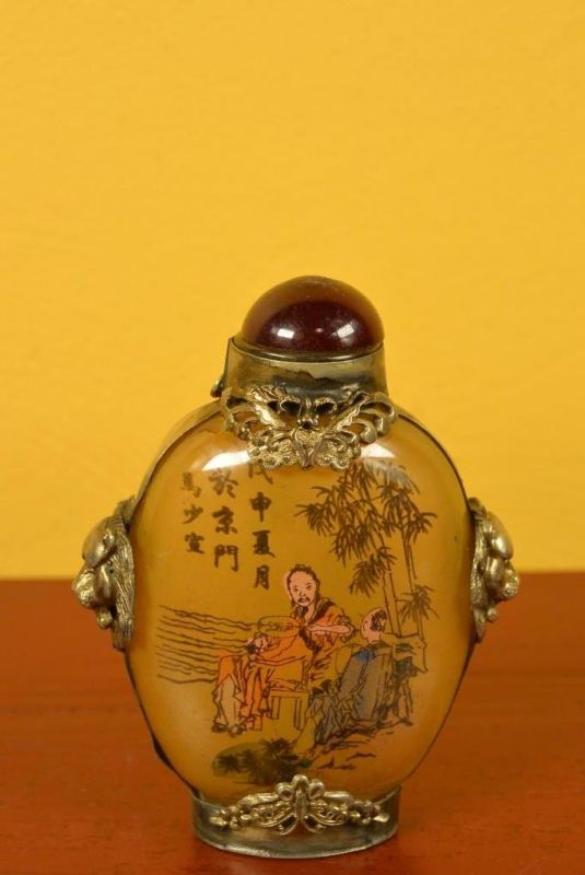Chinese Glass Snuff Bottle Horse 1