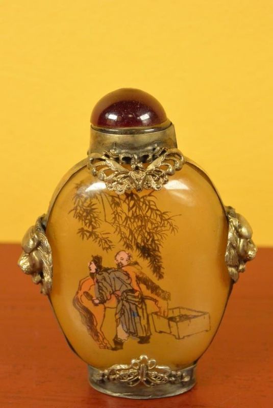 Chinese Glass Snuff Bottle Horse 2