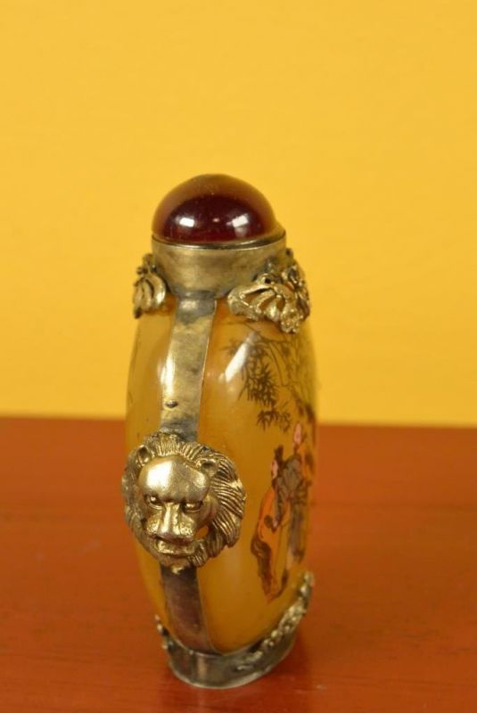 Chinese Glass Snuff Bottle Horse 3