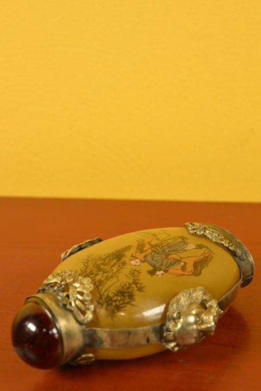 Chinese Glass Snuff Bottle Horse 4