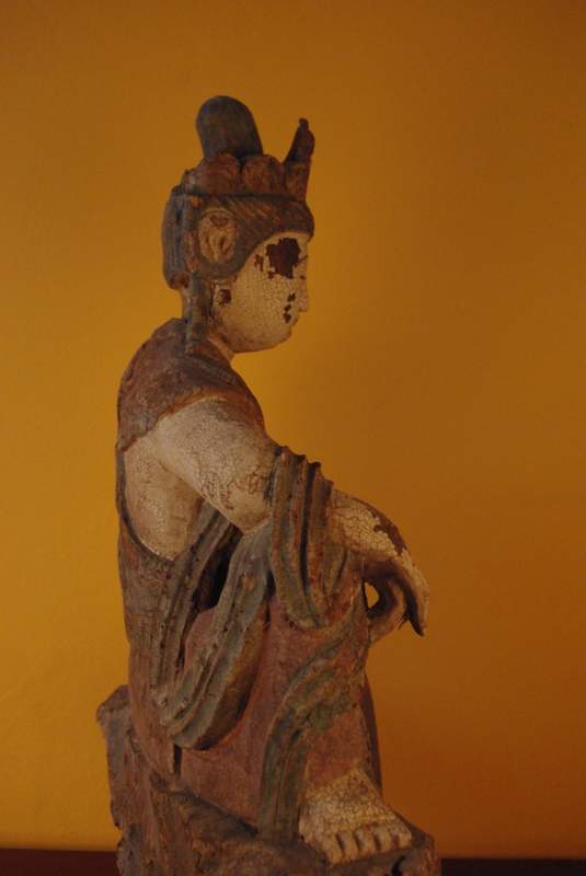 Chinese Goddess Statue Guan-yin Bodhisattva Polychrome 5