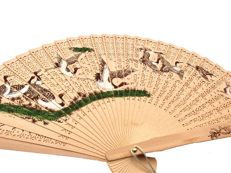 Chinese Hand fan Common crane 2