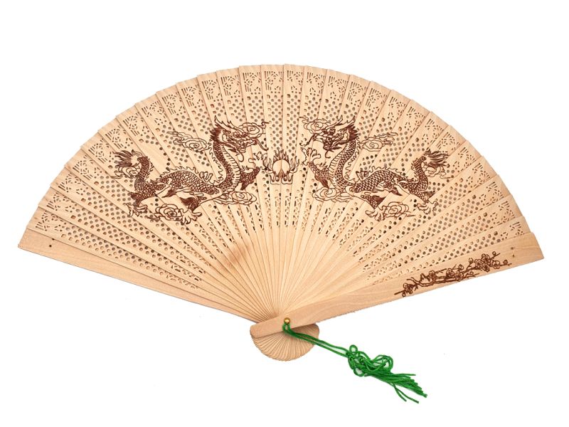 Chinese Hand fan Dragons 1