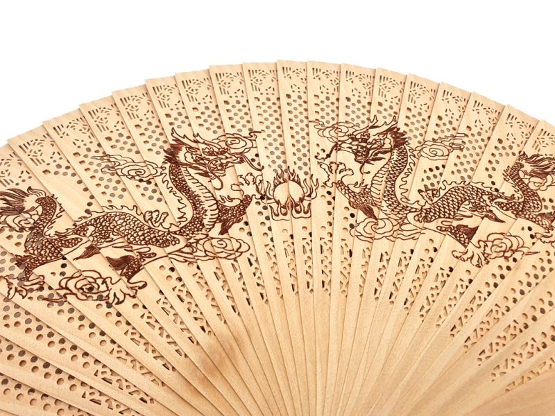 Chinese Hand fan Dragons 2