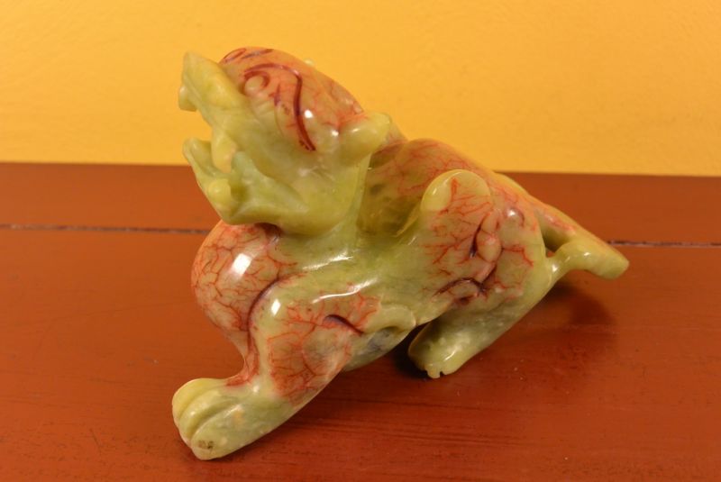 Chinese Jade Pixiu Green and Red 1