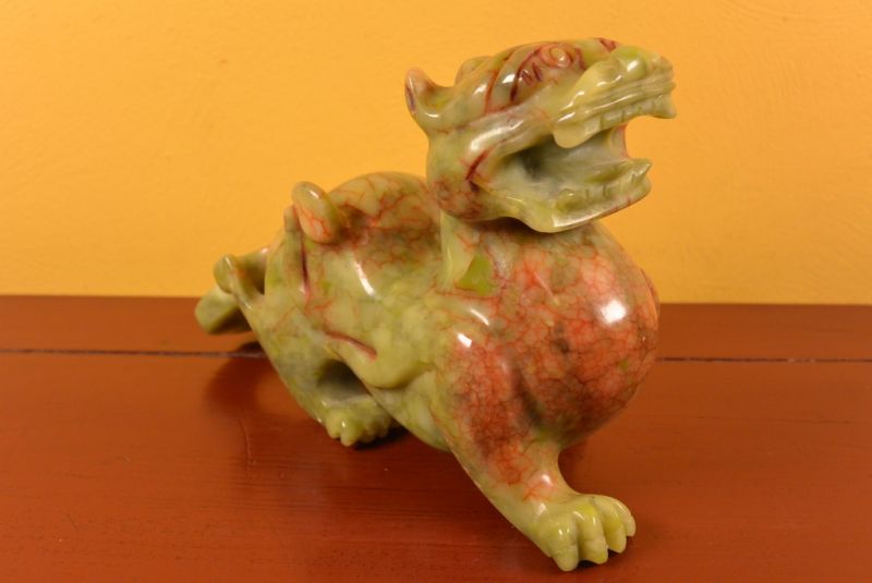Chinese Jade Pixiu Green and Red 2
