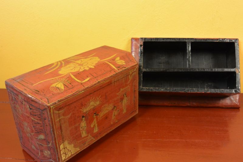 Chinese Lacquer Red Box 4